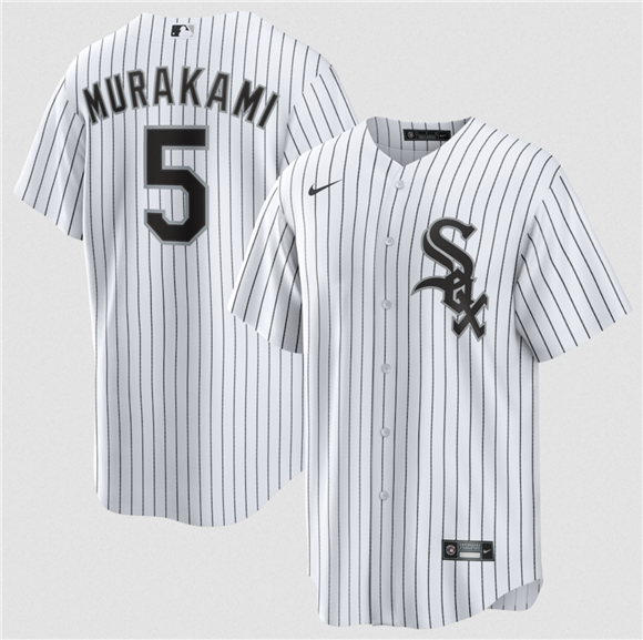 Chicago White Sox #5 Munetaka Murakami White Cool Base Stitched Baseball Jersey