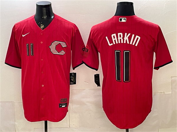 Cincinnati Reds #11 Barry Larkin Red 2026 City Connect Stadium Stitched Baseball Jersey