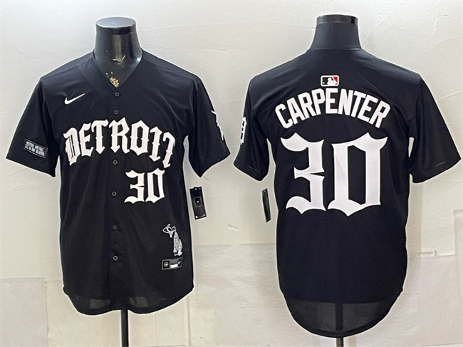 Detroit Tigers #30 Kerry Carpenter 2026 Black 'Motor Gothic Edition' Vapor Premier Limited Stitched Baseball Jersey