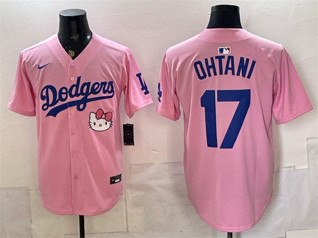 Los Angeles Dodgers #17 Shohei Ohtani Pink 2025 Hello Kitty Vapor Limited Stitched Baseball Jersey Los Angeles Dodgers #17 Shohei Ohtani Pink 2025 Hello Kitty Vapor Limited Stitched Baseball Jersey