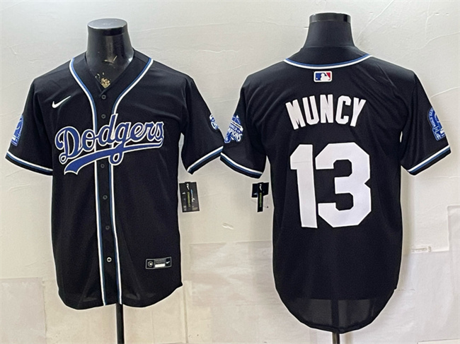Los Angeles Dodgers #13 Max Muncy B2B Champs 2026 Black Out Style Vapor Limited Stitched Baseball Jersey Los Angeles Dodgers #13 Max Muncy B2B Champs 2026 Black Out Style Vapor Limited Stitched Baseball Jersey