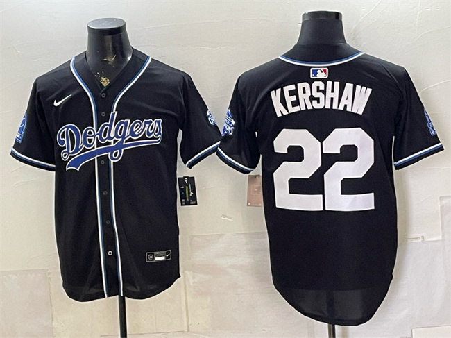 Los Angeles Dodgers #22 Clayton Kershaw B2B Champs 2026 Black Out Style Vapor Limited Stitched Baseball Jersey
