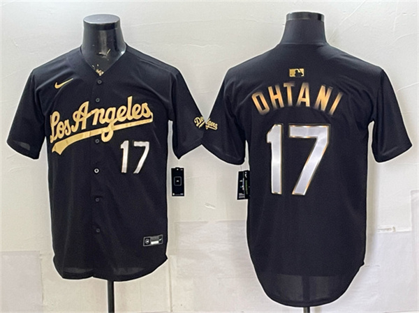Los Angeles Dodgers #17 Shohei Ohtani Black Gold Limited Stitched Baseball Jersey Los Angeles Dodgers #17 Shohei Ohtani Black Gold Limited Stitched Baseball Jersey