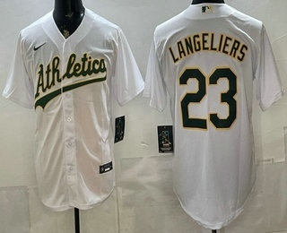 Oakland Athletics #23 Shea Langeliers White Stitched Jersey
