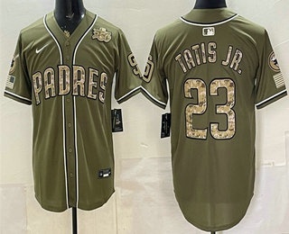 San Diego Padres #23 Fernando Tatis Jr Olive 2026 Armed Forces Day Jersey San Diego Padres #23 Fernando Tatis Jr Olive 2026 Armed Forces Day Jersey