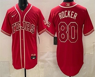 Texas Rangers #80 Kumar Rocker Red 2026 City Connect Stadium Jersey