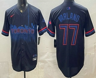 Toronto Blue Jays #77 Louis Varland Black City Limited Jersey