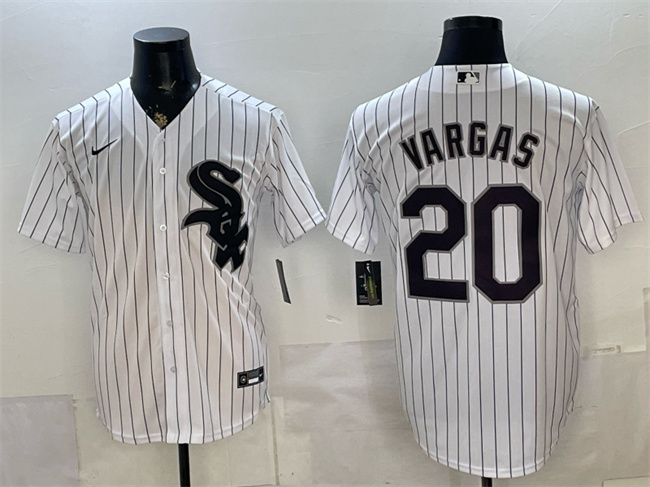 Chicago White Sox #20 Miguel Vargas White Home Stitched Baseball Jersey