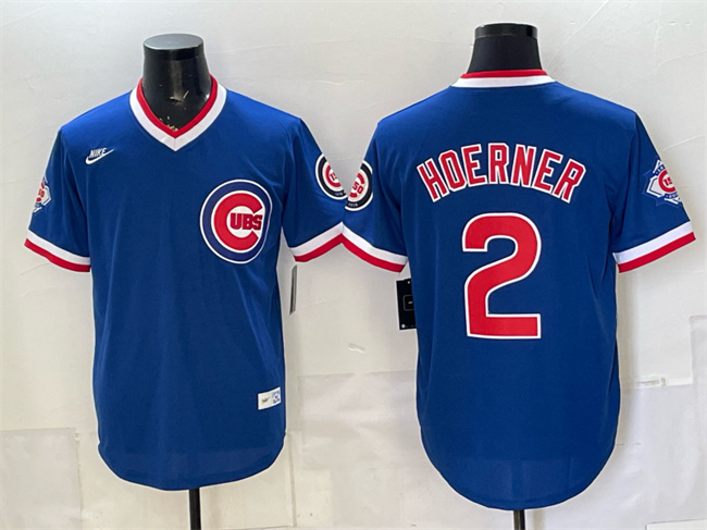 Chicago Cubs #2 Nico Hoerner Royal 150th Anniversary Throwback Vapor Limited Stitched Baseball Jersey Chicago Cubs #2 Nico Hoerner Royal 150th Anniversary Throwback Vapor Limited Stitched Baseball Jersey