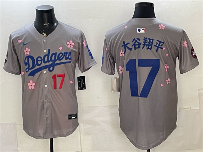 Los Angeles Dodgers #17 ??????? Grey 2025 Tokyo Series Limited Stitched Baseball Jersey