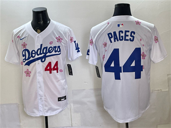 Los Angeles Dodgers #44 Andy Pages White 2025 Tokyo Series Limited Stitched Baseball Jersey