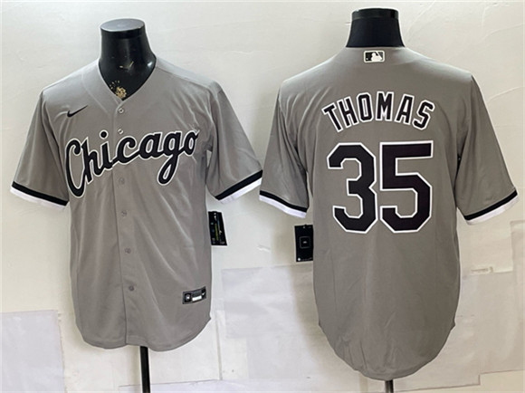 Chicago White Sox #35 Frank Thomas Gray Stitched Baseball Jersey
