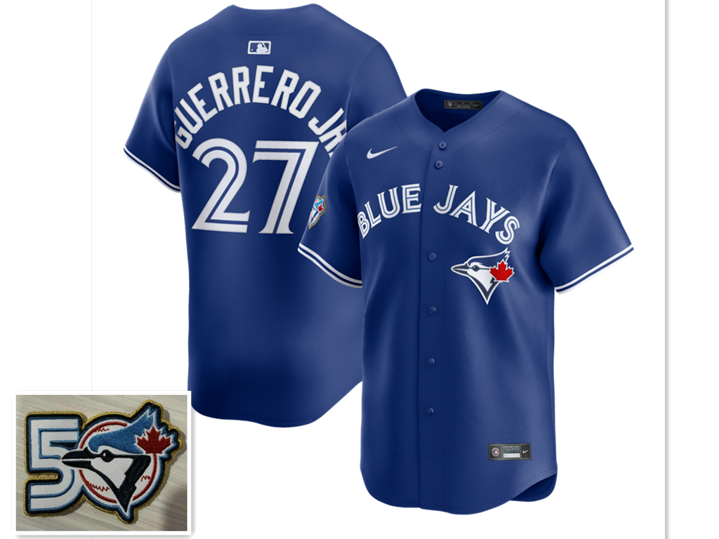 Toronto Blue Jays #27 Vladimir Guerrero Jr. Royal 50th Anniversary Alternate Limited Jersey