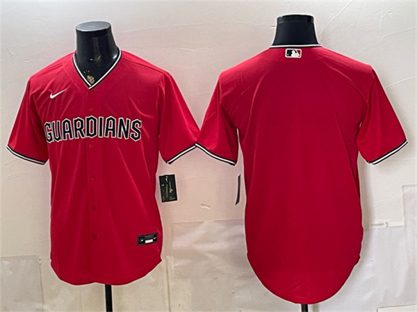 Cleveland Guardians Blank Red Cool Base Stitched Baseball Jersey