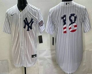 New York Yankees #18 Andrew Benintendi White 2026 USA 250 Fourth of July Home Stadium Stitched Jersey New York Yankees #18 Andrew Benintendi White 2026 USA 250 Fourth of July Home Stadium Stitched Jersey