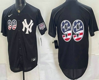 New York Yankees #99 Aaron Judge Black USA 250 Fourth of July Stitched Baseball Jersey
