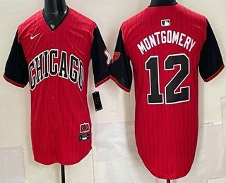 Chicago White Sox #12 Colson Montgomery Red 2025 City Connect Limited Stitched Jersey