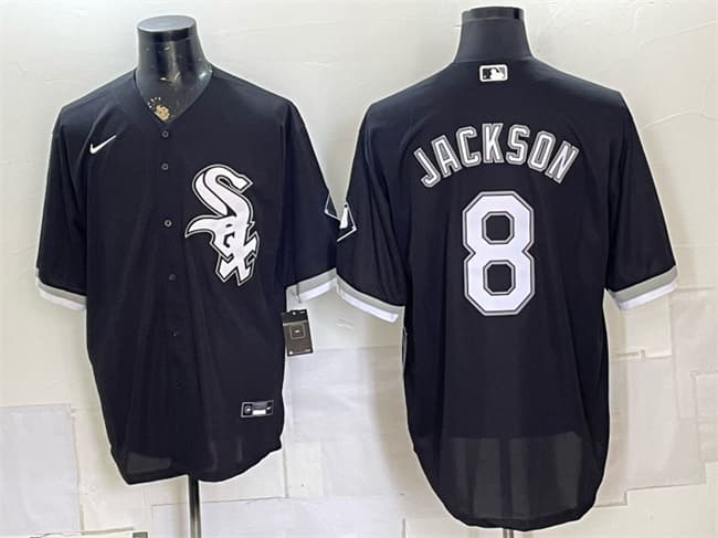 Chicago White Sox #8 Bo Jackson Black Stitched Baseball Jersey