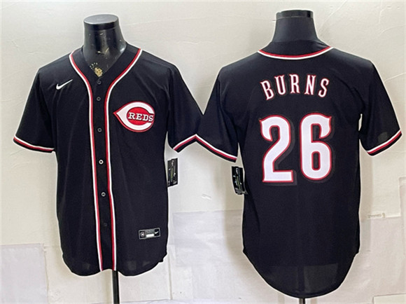 Cincinnati Reds #26 Chase Burns 2026 Fashion Replica Black Out Stitched Baseball Jersey