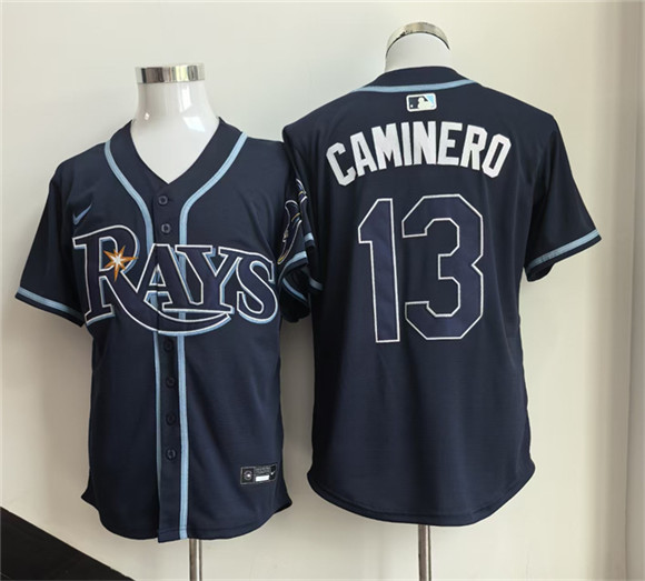 Tampa Bay Rays #13 Junior Caminero Navy 2026 Limited Stitched Baseball Jersey