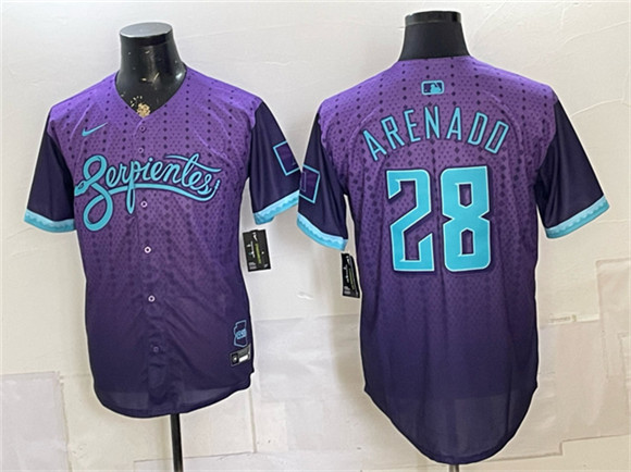 Arizona Diamondbacks #28 Nolan Arenado Purple 2025 City Connect Limited Stitched Baseball Jersey