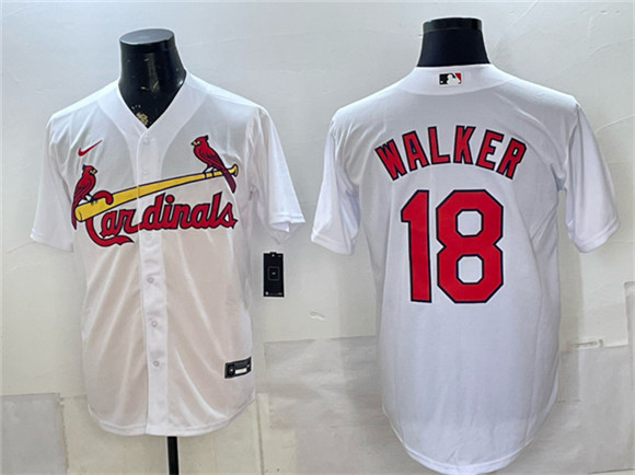 St. Louis Cardinals #18 Jordan Walker White Home Stitched Baseball Jersey St. Louis Cardinals #18 Jordan Walker White Home Stitched Baseball Jersey