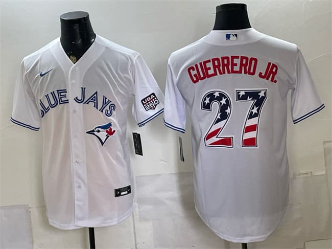Toronto Blue Jays #27 Vladimir Guerrero Jr. White 2026 USA 250 Fourth of July Stitched Baseball Jersey