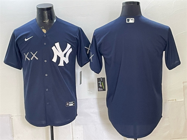 New York Yankees x KAWS Navy Stadium Stitched Baseball Jersey