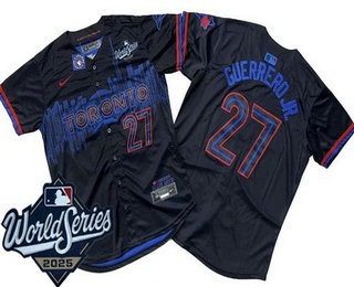 Toronto Blue Jays #27 Vladimir Guerrero Jr Black City 2025 World Series Limited Jersey Toronto Blue Jays #27 Vladimir Guerrero Jr Black City 2025 World Series Limited Jersey