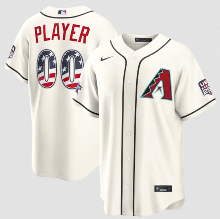 Arizona Diamondbacks Active Player Custom Cream 2026 All-Star Edition Stars & Stripes & USA 250 Fourth of July Home Stadium Stitched Baseball Jersey