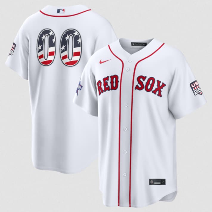 Boston Red Sox Active Player Custom White 2026 All-Star Edition Stars & Stripes & USA 250 Fourth of July Home Stadium Stitched Baseball Jersey