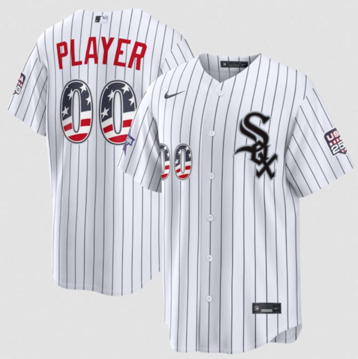 Chicago White Sox Active Player Custom White 2026 All-Star Edition Stars & Stripes & USA 250 Fourth of July Home Stadium Stitched Baseball Jersey