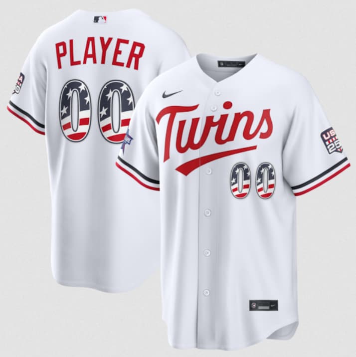 Minnesota Twins Active Player Custom White 2026 All-Star Edition Stars & Stripes & USA 250 Fourth of July Home Stadium Stitched Baseball Jersey Minnesota Twins Active Player Custom White 2026 All-Star Edition Stars & Stripes & USA 250 Fourth of July Home Stadium Stitched Baseball Jersey