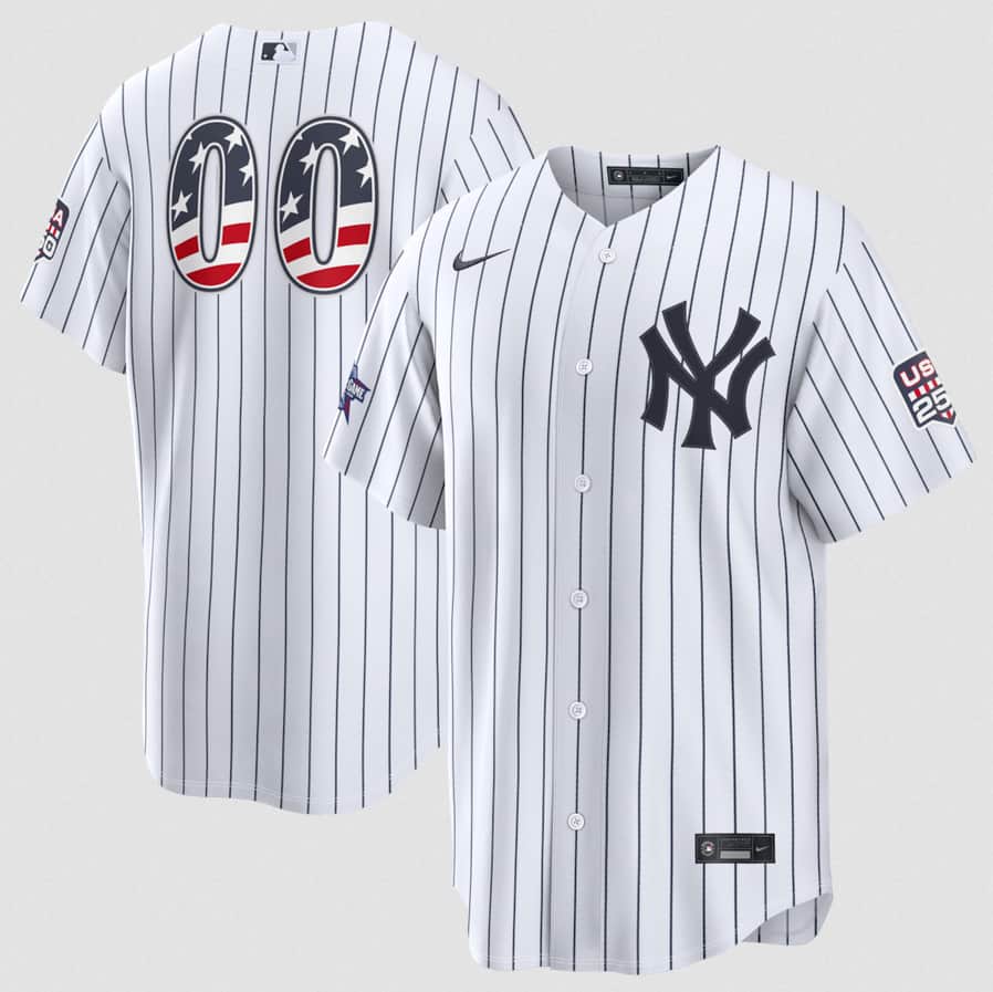 New York Yankees ACTIVE PLAYER Custom White 2026 All-Star Edition Stars & Stripes & USA 250 Fourth of July Home Stadium Stitched Baseball Jersey New York Yankees ACTIVE PLAYER Custom White 2026 All-Star Edition Stars & Stripes & USA 250 Fourth of July Home Stadium Stitched Baseball Jersey