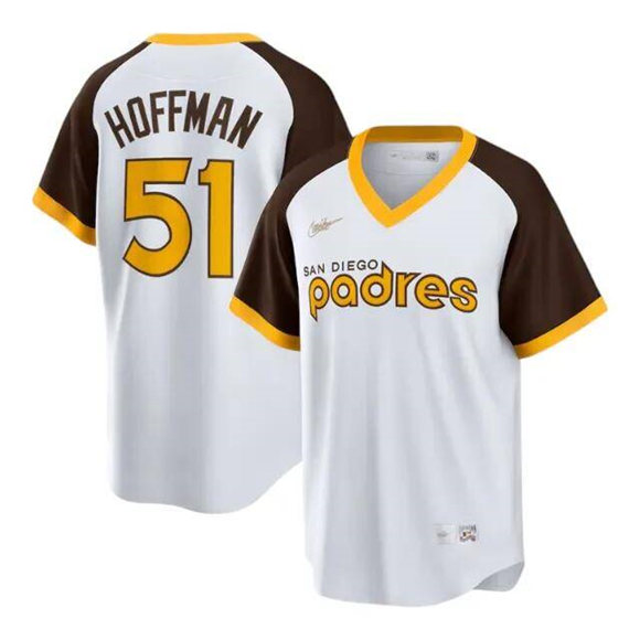 San Diego Padres #51 Trevor Hoffman White Cooperstown Stitched Jersey San Diego Padres #51 Trevor Hoffman White Cooperstown Stitched Jersey