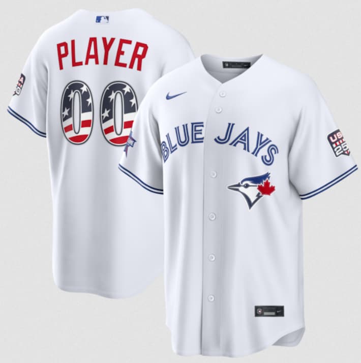 Toronto Blue Jays Active Player Custom White 2026 All-Star Edition Stars & Stripes & USA 250 Fourth of July Home Stadium Stitched Baseball Jersey Toronto Blue Jays Active Player Custom White 2026 All-Star Edition Stars & Stripes & USA 250 Fourth of July Home Stadium Stitched Baseball Jersey