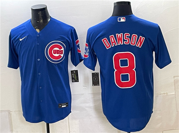 Chicago Cubs #8 Andre Dawson Royal Stitched Baseball Jersey