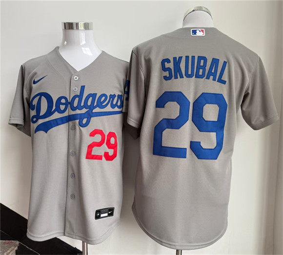 Los Angeles Dodgers #29 Tarik Skubal Gray 2026 Cool Base Stitched Baseball Jersey