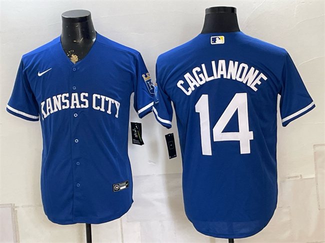 Kansas City Royals #14 Jac Caglianone Royal Cool Base Stitched Baseball Jersey