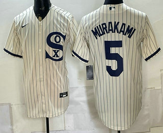 Chicago White Sox #5 Munetaka Murakami Cream Player Name 2021 Field of Dreams Authentic Jersey