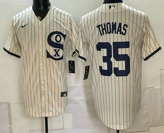 Chicago White Sox #35 Frank Thomas Cream Player Name 2021 Field of Dreams Authentic Jersey