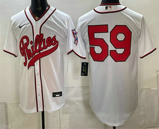 Philadelphia Phillies #59 Jhoan Duran White 2026 Field of Dreams Stadium Stitched Jersey