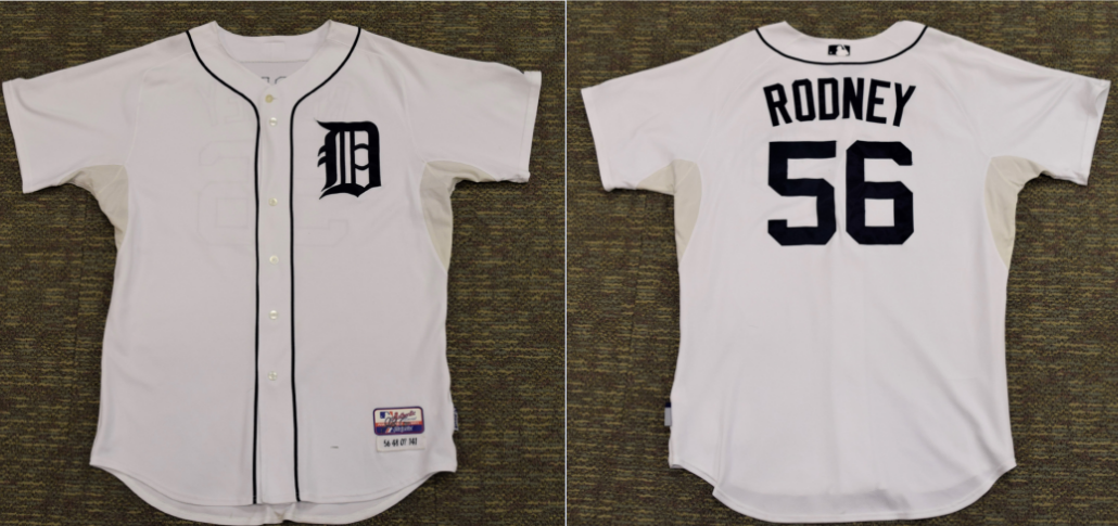 Detroit Tigers #56 Fernando Rodney Game White Home Jersey