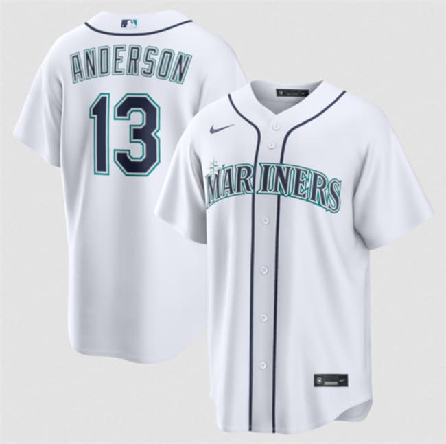 Seattle Mariners #13 Kade Anderson White Cool Base Limited Stitched jersey