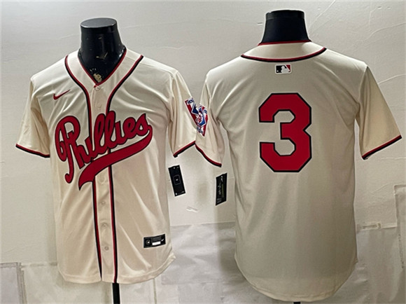 Philadelphia Phillies #3 Bryce Harper Cream 2026 Field of Dreams Stadium Stitched Baseball Jersey