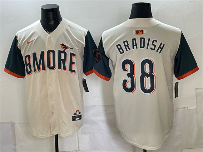 Baltimore Orioles #38 Kyle Bradish Natural 2026 City Connect Stadium Stitched Baseball Jersey