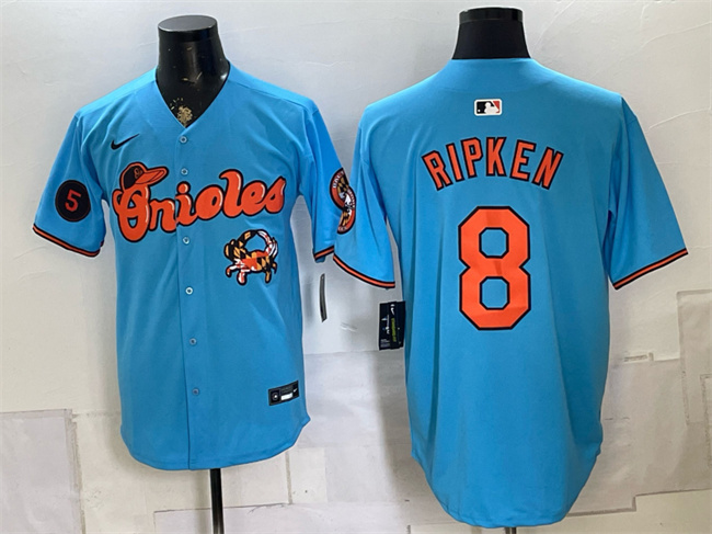 Baltimore Orioles #8 Cal Ripken Jr. Blue With Patch Vapor Premier Limited Stitched Baseball Jersey