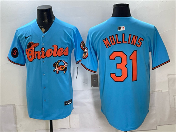 Baltimore Orioles #31 Cedric Mullins Blue With Patch Vapor Premier Limited Stitched Baseball Jersey