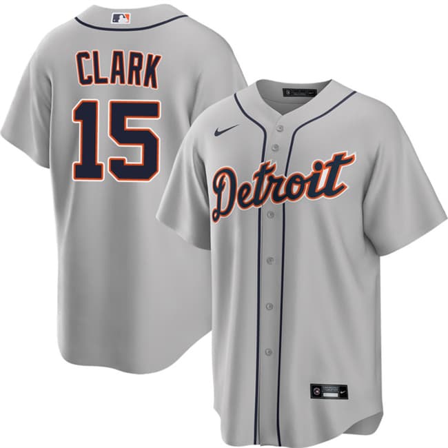 Detroit Tigers #15 Max Clark Gray 2026 Road Stitched Baseball Jersey