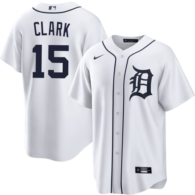 Detroit Tigers #15 Max Clark White 2026 Cool Base Stitched Baseball Jersey